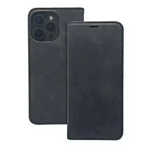 iLike Book Case for Samsung Galaxy S25, Smart Suede Black