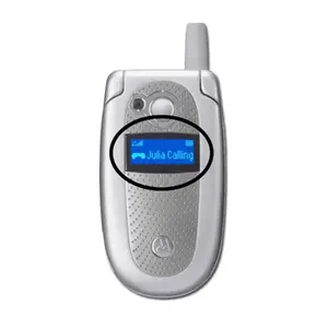 Aizsargājošs ārējais korpuss displejam Motorola V500 V520 Melns