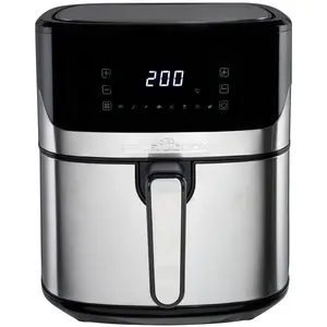 ProfiCook PC-FR 1294 H Karstā gaisa friteris brīvi stāvošs 9 L tilpums melnā un sudraba krāsā ar cepšanas un fritēšanas funkcijām