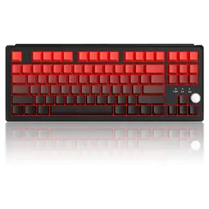Mechanical Keyboard MageGee SKY87 Red&Black Gradient RGB, Ivory White Switch, US layout