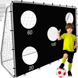 Futbola vārti ar mērķa paklāju Trizand 21268, pelēki (MPN NIGEL SZARY)