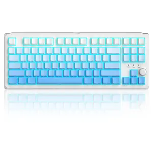 Mechanical keyboard MageGee SKY87 White & Blue Gradient RGB with Blue Whale switches, 87-key US layout