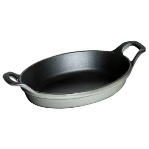 Oval mini baking and casserole dish Staub 250 ml Graphite