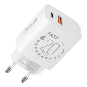 Travel Charger Obal:Me 20W USB-A and USB-C dual-port, compact travel adapter