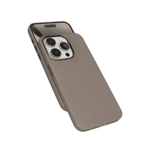 Leather case Epico for iPhone 15 Pro Max, sand color