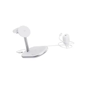 Зарядная подставка Epico Qi2 EX60 3in1 White — беспроводная Qi2 подставка для трёх устройств