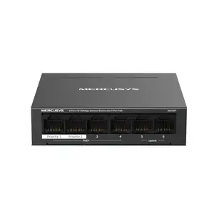 Коммутатор MERCUSYS MS106P с 6 портами Fast Ethernet и 4 PoE+ портами