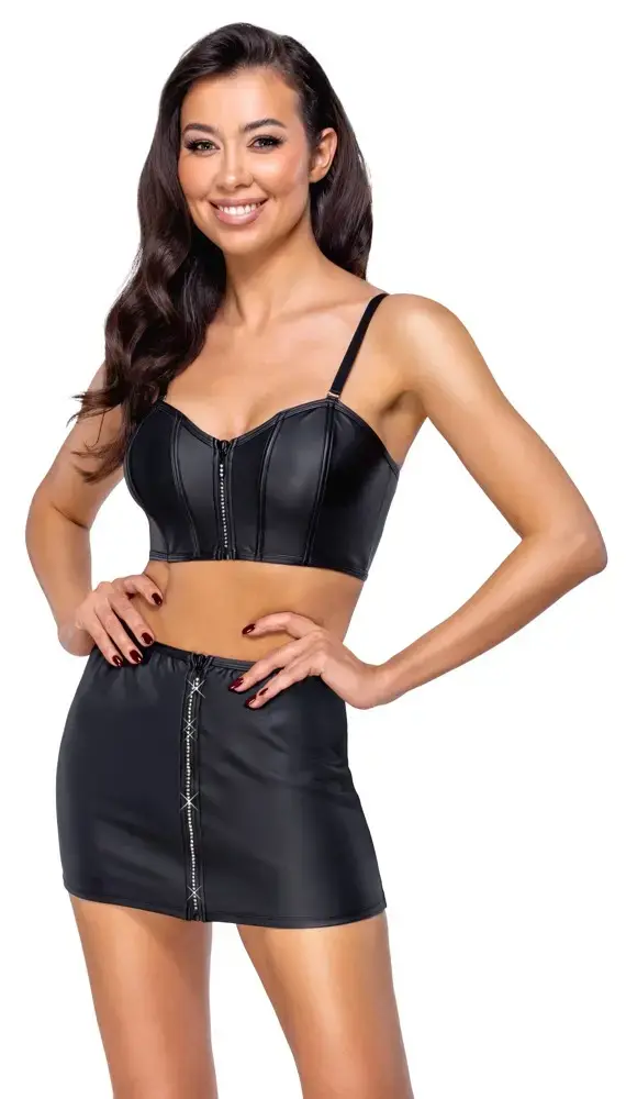 Юбка cottelli collection Rhinestone Zip L Photo 4