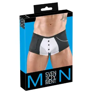 Мужские трусы Svenjoyment Waiter XL — размер XL, чёрно-белые, полиэстер-спандекс