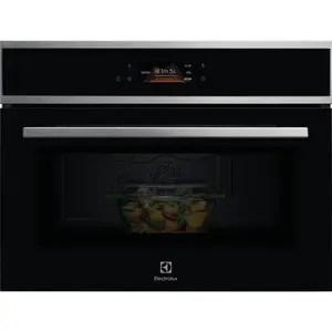 Built-in compact oven with grill Electrolux EVM8E09X, 44 L capacity, stainless steel, microwave function