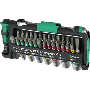 Wera Tool-Check Plus Imperial 39-piece tool set — 39 pcs imperial screwdriving and bit accessories