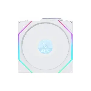 Case fan Lian Li UNI FAN TL LCD 140mm white, model 14TLLCD1W1W, 140 mm fan with LCD hub