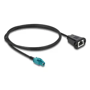 Coaxial cable DELOCK 90700 — 1 m, HSD Z to RJ-45, black/blue