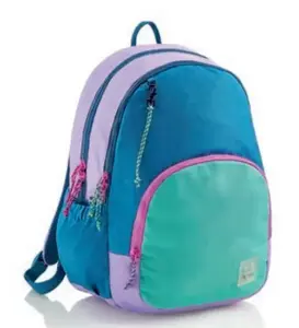 Skolas mugursoma MIQUELRIUS MR19342 — zila/zaļa, sporta stils, 27 l, 3 nodalījumi