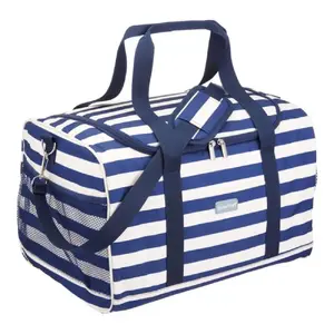 Picnic Cooler Bag KitchenCraft Lulworth Jumbo 30L – polyester, 19×30×27 cm, white/blue