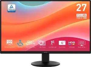 Компьютерный монитор MSI Pro MP272L 27 дюймов Full HD 1920 x 1080 LED IPS панель 100Гц 1мс черный
