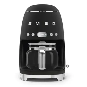 Капельная кофеварка Smeg DCF02BLMEU Черная 1050 Вт 1.4 л 10 чашек ЖК-дисплей Для молотого кофе Настольный прибор