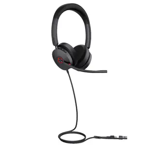 Austi Yealink UH48 Dual Teams USB-C/A Vadu 20-20000 Hz Melni