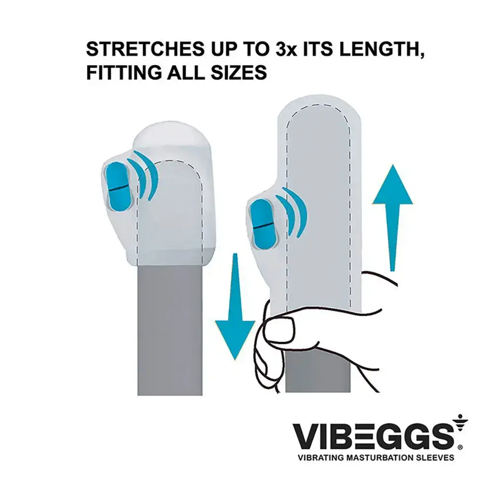 Vibeggs Masturbator Silicone Black — вибрирующая насадка Photo 10