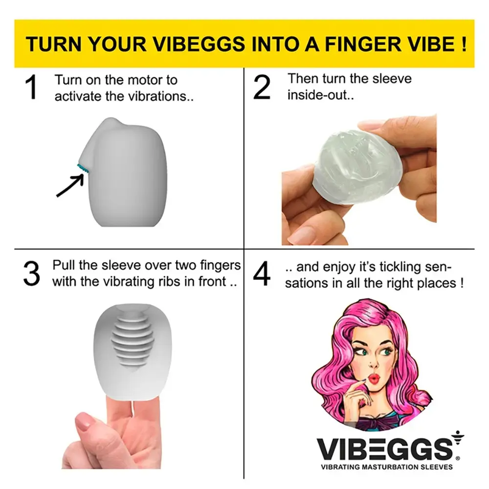 Vibeggs Masturbator Silicone Black — вибрирующая насадка Photo 11