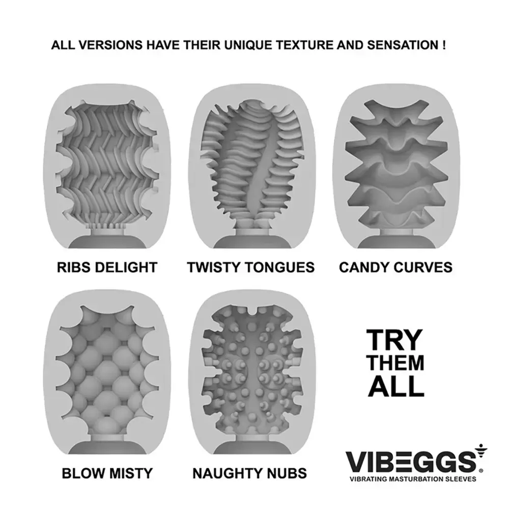Vibeggs Masturbator Silicone Black — вибрирующая насадка Photo 12