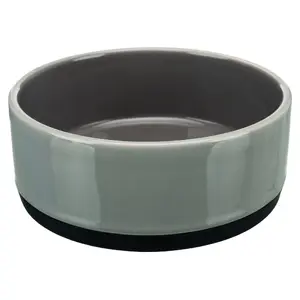 Миска для животных Trixie 109936 керамическая 0,4 л Ø12 см серого цвета