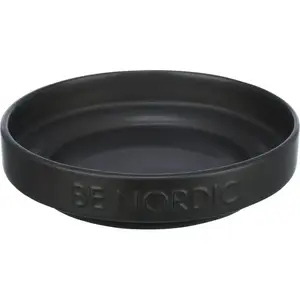 Керамическая плоская миска для животных Trixie BE NORDIC 0,3 л, Ø 16 см, чёрная