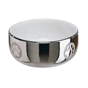 Kaķu barotājs un dzirdinātājs TRIXIE 24799 Keramika Sudraba Balts 11 cm