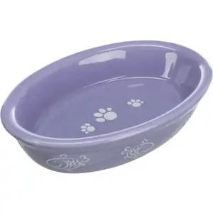 Миска для кошки Trixie 104106 керамическая овальная 0,2 л 15 см