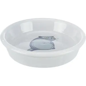 Керамическая миска для животных Trixie 24652 — для кошек, серый, Ø 13 см