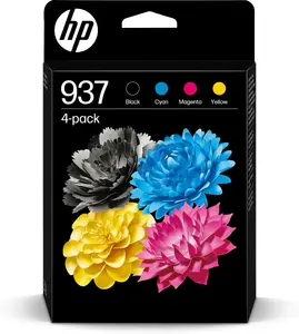 Kārtridžs HP 937 CMYK 4-Pack Melns Zils Magenta Dzeltens