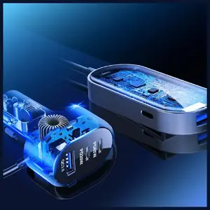 Автомобильное зарядное 3MK Double 135W USB-C PD — двойной порт, общая мощность 135W