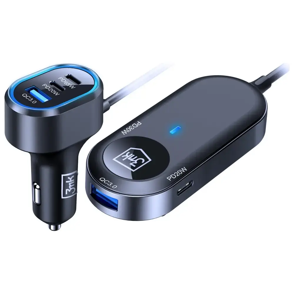 Auto lādētājs 3MK Double 135W USB-C PD Photo 2