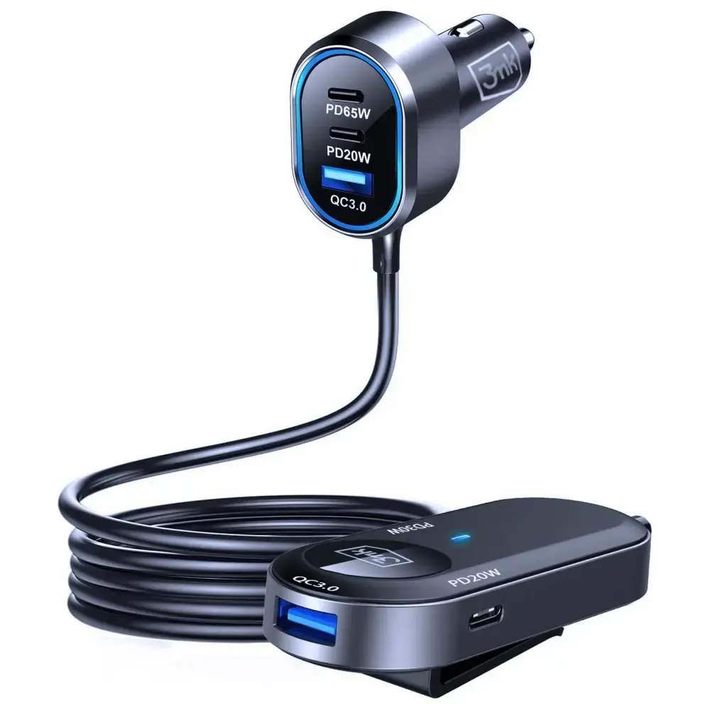 Auto lādētājs 3MK Double 135W USB-C PD Photo 5