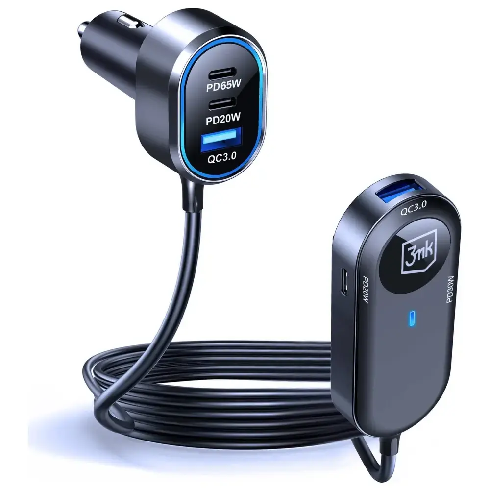 Auto lādētājs 3MK Double 135W USB-C PD Photo 7
