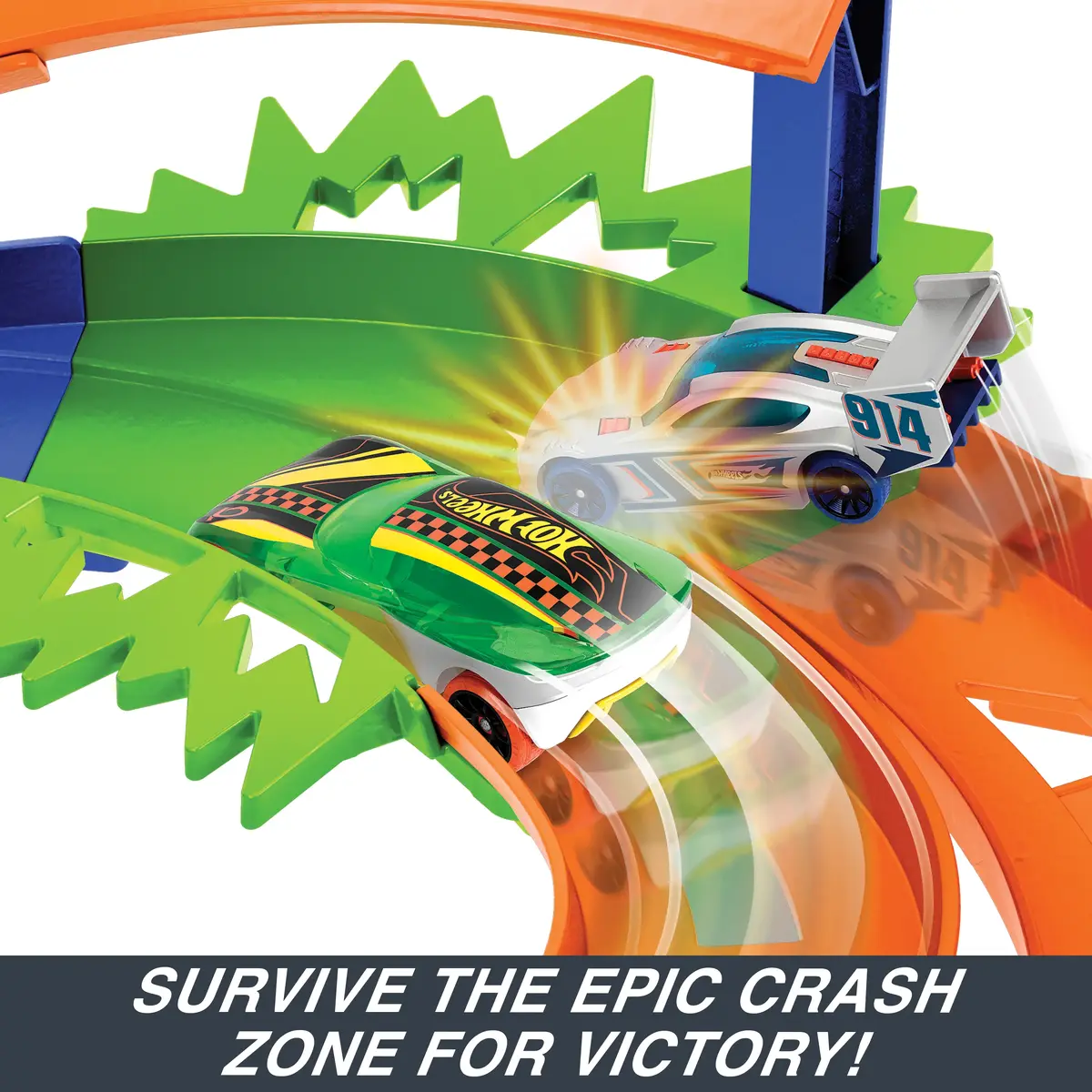 Transporta un trases komplekts Mattel Hot Wheels Action Whip Around Raceway Photo 5