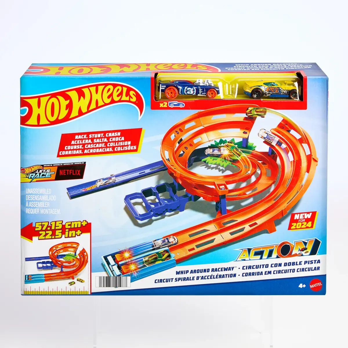 Transporta un trases komplekts Mattel Hot Wheels Action Whip Around Raceway Photo 6