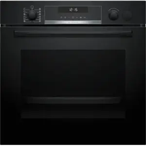 Встраиваемый электрический духовой шкаф Bosch HRG578CB7 — 71 л, пиролитическая очистка, пар/конвекция, гриль, Wi‑Fi, чёрный