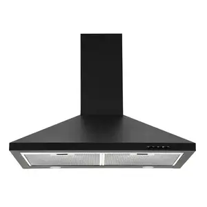 Wall-mounted mini cooker hood AKPO WK-4 CLASSIC 60, black, 600 mm, 345 m³/h, 3 speeds, LED lighting