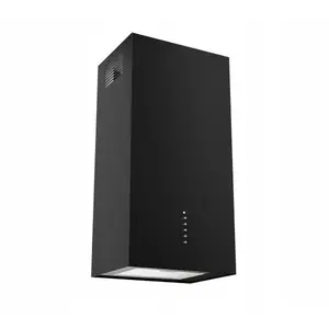Wall-mounted kitchen hood AKPO WK-4 CUBERA WL Black Mat T520 M3, 400 mm, 450 m³/h, aluminium filter