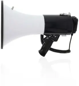 Megaphone Nedis MEPH250WT — handheld siren/PA, 1500 m range, 120 dB, black/white