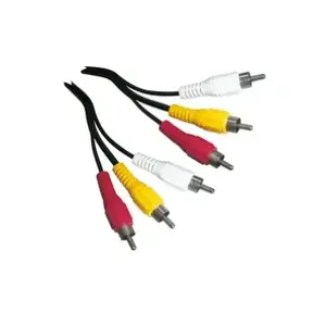 Composite video cable Schwaiger CIK5015 1.5m 3 x RCA Black