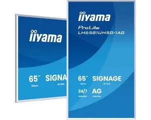iiyama LH6581UHSG-1AG Digitālās zīmes displejs 4K Ultra HD VA Wi-Fi Android Balts