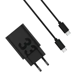 Motorola TurboPower 33W Wall Charger with USB-A to USB-C Cable, Black