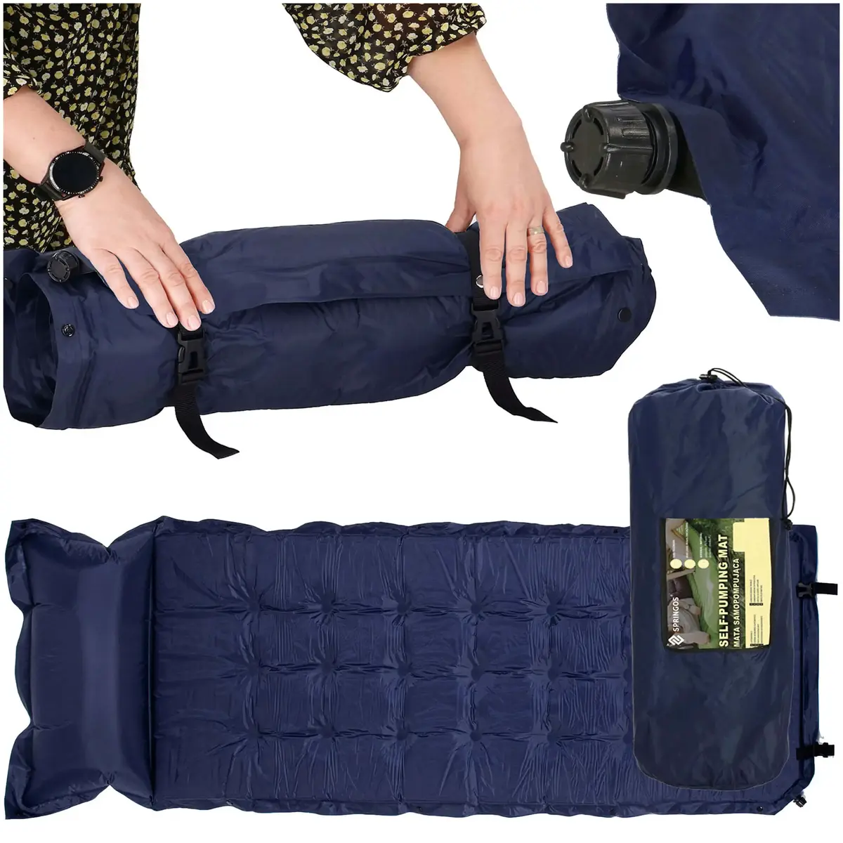 Springos PM054 self-inflating camping mat 200 cm Photo 5