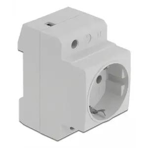 Socket outlet CEE 7/3 DeLOCK 11469 Light grey 250V 16A
