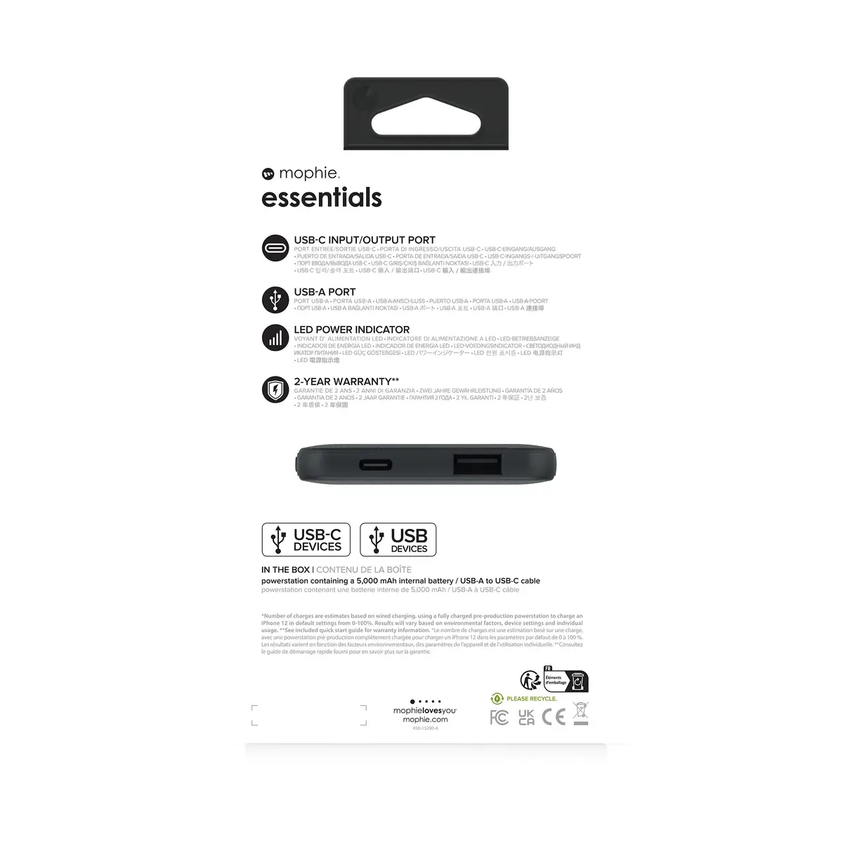 Portable Charger mophie essentials powerstation 5K 401111852 Photo 6