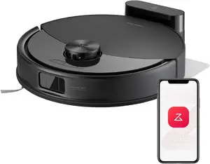 Robot vacuum cleaner Roborock Q10 VF with mopping, 0.5 L bagless dustbin, 5200 mAh battery, 150 min runtime, 65 dB, Black
