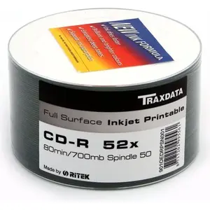Blank CD-R Disc Traxdata 700 MB 52x, Pack of 50
