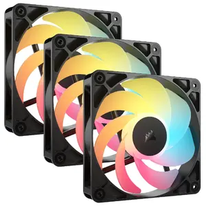Corsair RS120-R ARGB 120mm PWM Computer Case Fan Triple Pack, Black